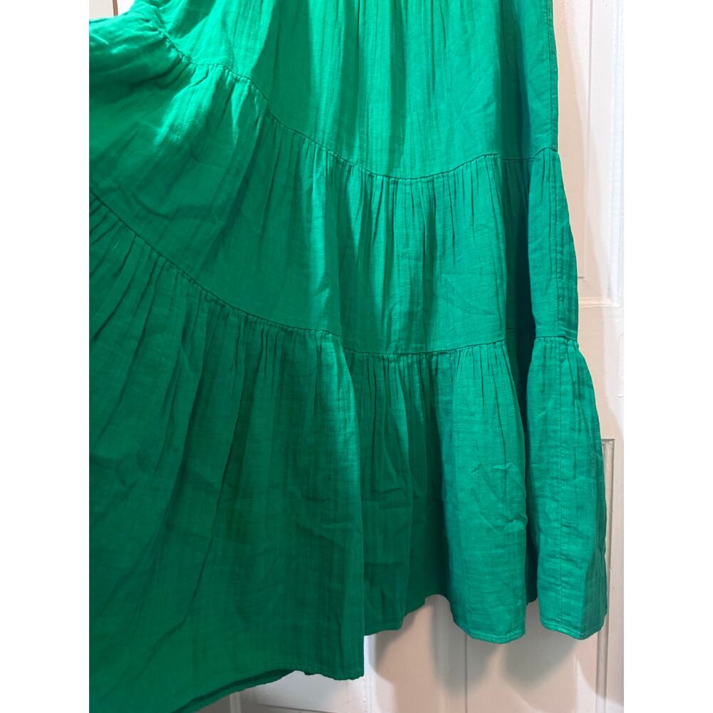 ME+EM Emerald Green Maxi Dress with V-Neck and Cutout Waist - Picture 7 of 16